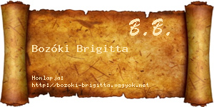 Bozóki Brigitta névjegykártya